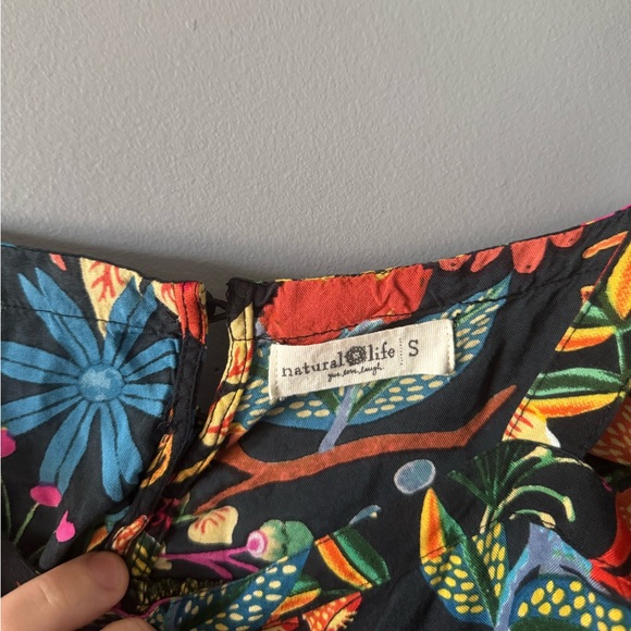 Natural Life Patti Mini Dress in black neon floral print - Picture 8 of 9